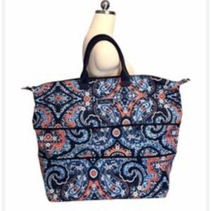 Vera Bradley Marrakesh Grand Expandable Weekender Travel Bag‎ Paisley Print Tote